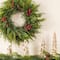 Glitzhome® 24"D Christmas PE Wreath with Pinecones and Red Berries